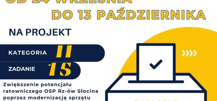 Głosujemy na zadania do RBO! Numery konieczne to 15 oraz 109.